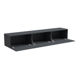 Dulap TV de perete cu LED Rival, stil modern, material, antracit, 180x35x30 cm