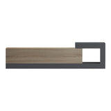 Dulap TV de perete cu montare Flato, Lemn, Sonoma-Antracit, 150x29x38 cm