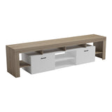 Dulap TV multifunctional Sonoma-White, Modern, Pal, 210x40x50 cm