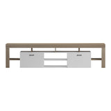 Dulap TV multifunctional Sonoma-White, Modern, Pal, 210x40x50 cm