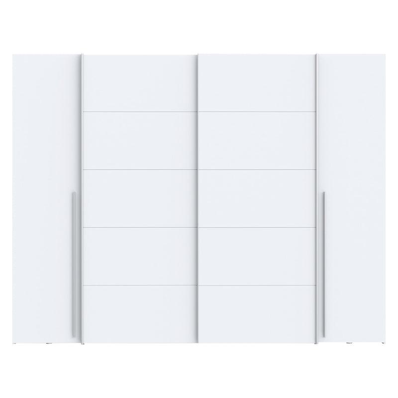Dulap cu 4 usi Verzo MDF , stejar-alb 270x61x210 cm - Alb