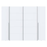Dulap cu 4 usi Verzo MDF , stejar-alb 270x61x210 cm - Alb