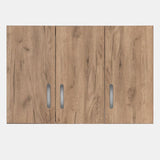 Dulap Zelia 3 usi, Alb - Natural, 90x42x60 cm - Natural