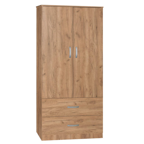 Dulap Zelia cu 2 usi si sertare, 79x42x180 cm