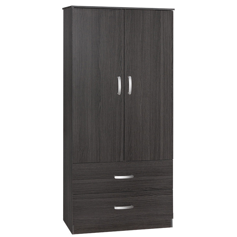 Dulap Zelia cu 2 usi si sertare, 79x42x180 cm - Dulap Zelia cu 2 usi si sertare, 79x42x180 cm - 249-000009