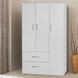 Dulap Zelia cu 2 usi si sertare, 90x42x180 cm - Alb
