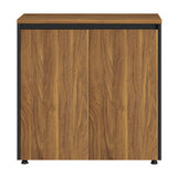 Dulapuri de birou joase cu rafturi Oscar, Lemn, Nuc, 200x40x80 cm