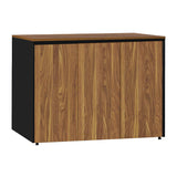 Dulapuri de birou joase cu rafturi Oscar, Lemn, Nuc, 200x40x80 cm