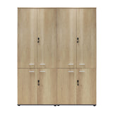 Dulapuri Lotus cu 4 usi Stejar-Gri, inchis, 160x40x200 cm