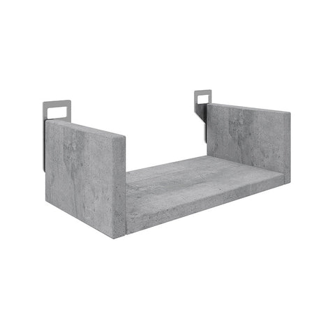 Raft de perete cu spatiu de depozitare, Derva, Lemn, Diverse culori, 30x15x10 cm
