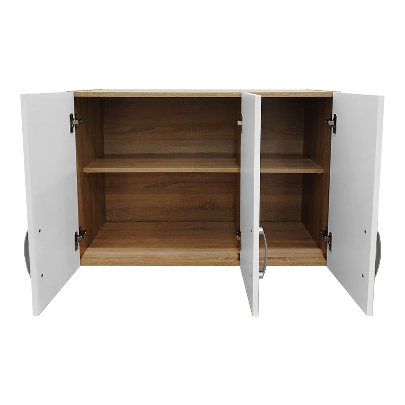 Etajera dulap Athos cu 3 usi, 90x41x60 cm - Sonoma-Alb