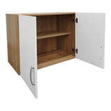 Dulap superior Athos cu 2 usi, 80x42x60 cm - Sonoma-Alb