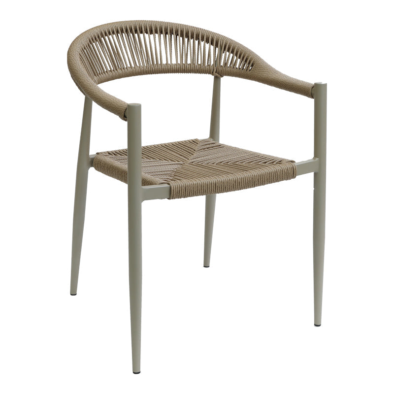 Fagen fotoliu stivuitor Auriu aluminiu-rattan pe Natural, 56x60x78 cm
