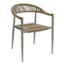 Fagen fotoliu stivuitor Auriu aluminiu-rattan pe Natural, 56x60x78 cm
