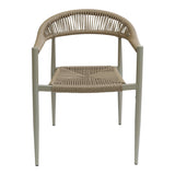 Fagen fotoliu stivuitor Auriu aluminiu-rattan pe Natural, 56x60x78 cm