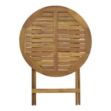 Fatel-Carpuva set de 3 mese de sufragerie din lemn masiv Natural de salcâm, D70x74 cm