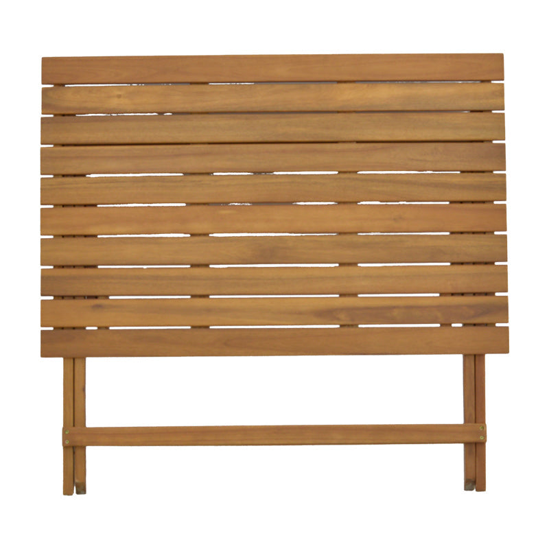 Fatel-Jaybo set de 5 mese pliabile din lemn masiv de salcâm, Natur, 100x65x72 cm