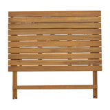 Fatel-Jaybo set de 5 mese pliabile din lemn masiv de salcâm, Natur, 100x65x72 cm