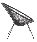 Fotoliu Acapulco metal negru- pe negru, 71x76x85 cm