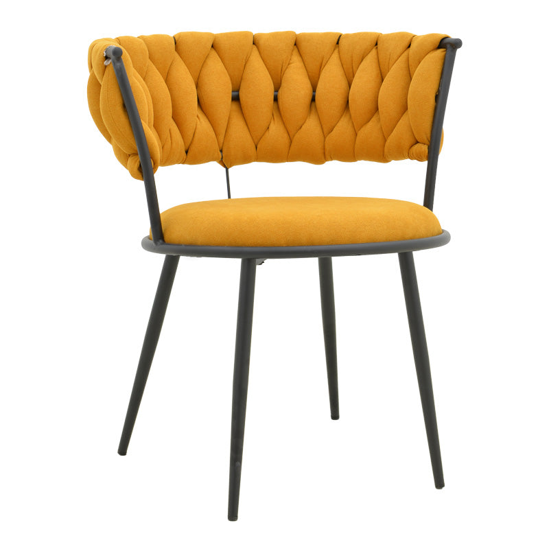 Fotoliu Alkia I din Panza, galbena, 57x58x72 cm - Fotoliu Alkia I din Panza, galbena, 57x58x72 cm