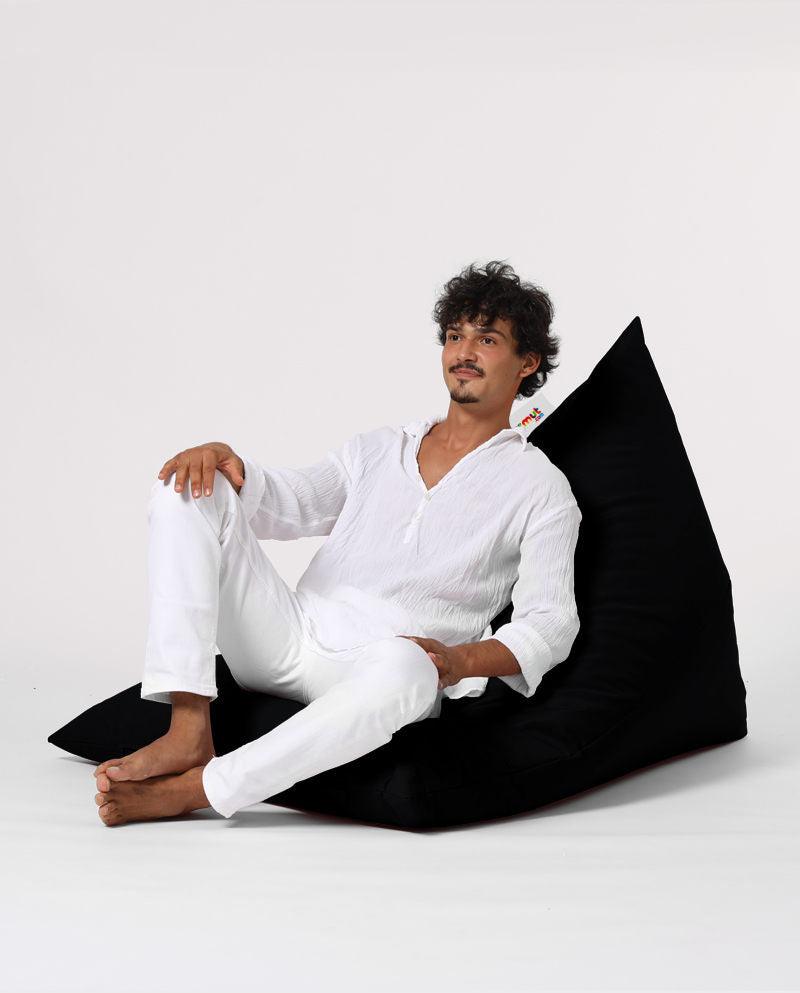 Fotoliu Bean Bag XL, Garden Bean Bag Borini, 145x90x35 cm - Negru