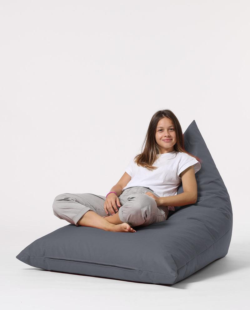 Fotoliu Bean Bag XL, Garden Bean Bag Borini, 145x90x35 cm - Gri inchis