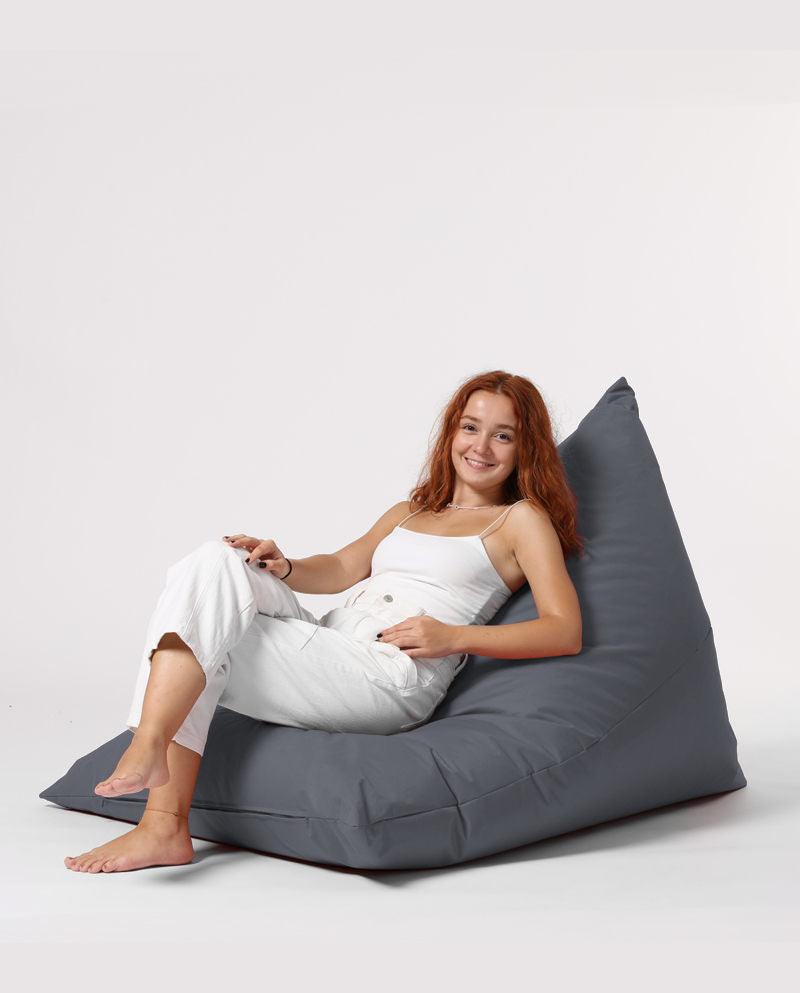 Fotoliu Bean Bag XL, Garden Bean Bag Borini, 145x90x35 cm - Gri inchis