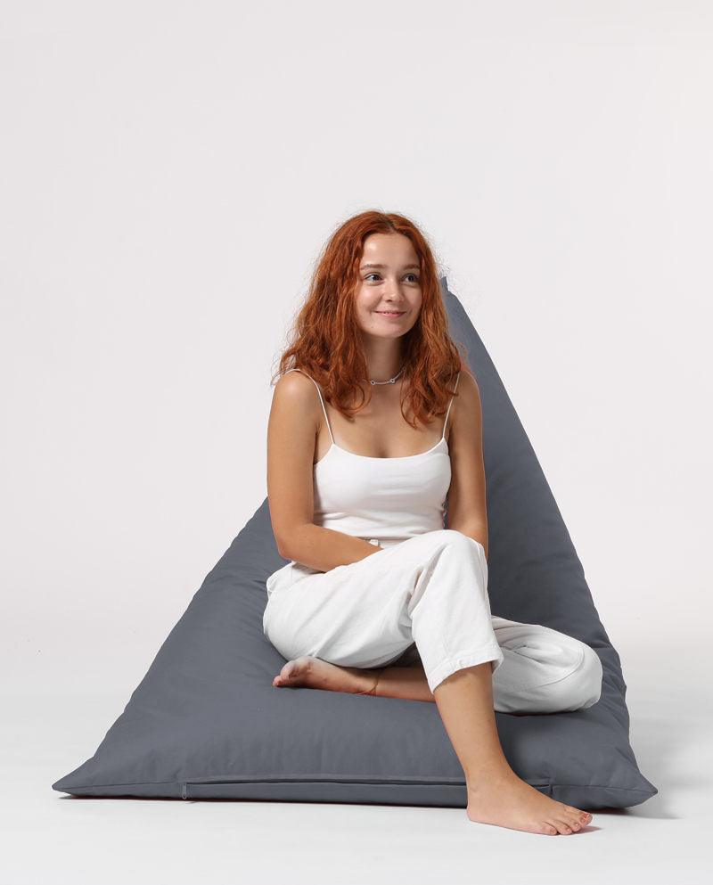 Fotoliu Bean Bag XL, Garden Bean Bag Borini, 145x90x35 cm - Gri inchis