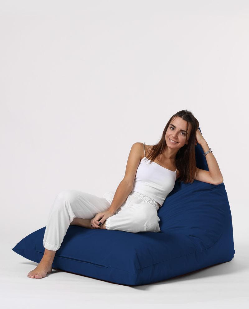 Fotoliu Bean Bag XL, Garden Bean Bag Borini, 145x90x35 cm - Albastru inchis