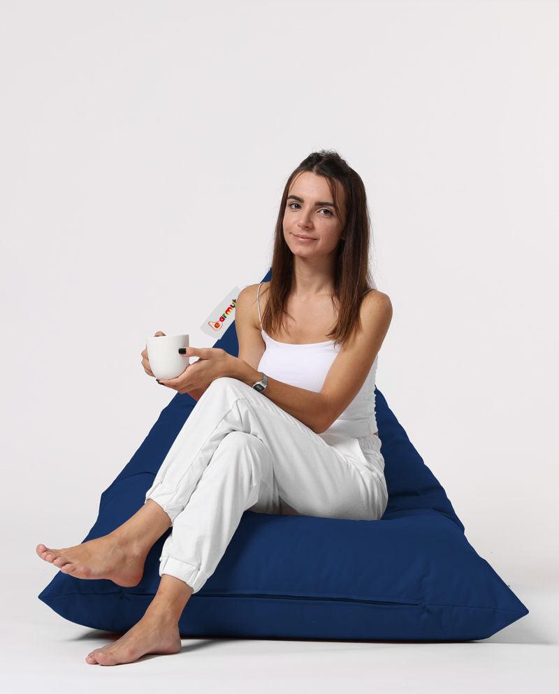 Fotoliu Bean Bag XL, Garden Bean Bag Borini, 145x90x35 cm - Albastru inchis