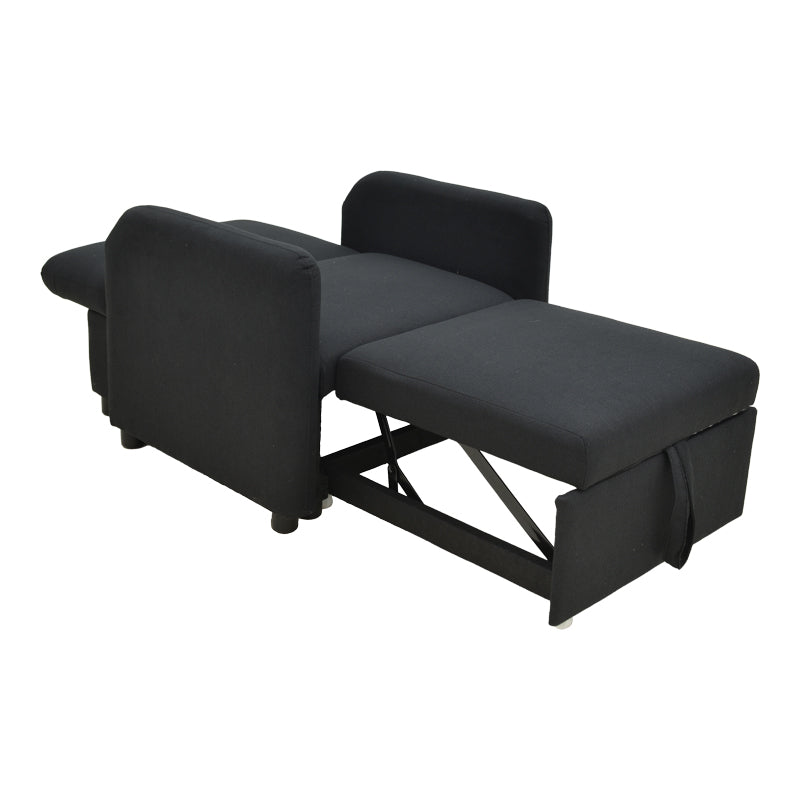 fotoliu-bed Flexa stofă, Gri - Negru, 85x92x84 cm - Negru