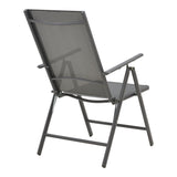 Fotoliu Candor metal antracit si textil, Gri, 65x56x106 cm