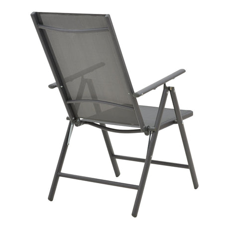 Fotoliu Candor metal antracit si textil, Gri, 65x56x106 cm