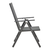 Fotoliu Candor metal antracit si textil, Gri, 65x56x106 cm