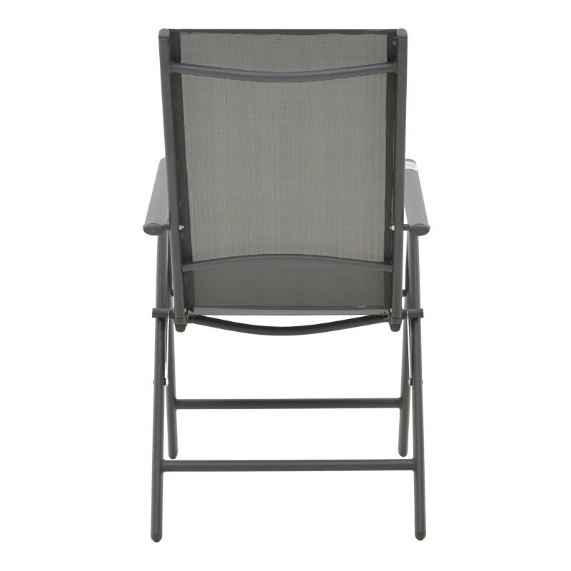 Fotoliu Candor metal antracit si textil, Gri, 65x56x106 cm