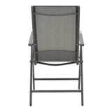 Fotoliu Candor metal antracit si textil, Gri, 65x56x106 cm