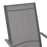 Fotoliu Candor metal antracit si textil, Gri, 65x56x106 cm