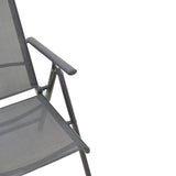 Fotoliu Candor metal antracit si textil, Gri, 65x56x106 cm