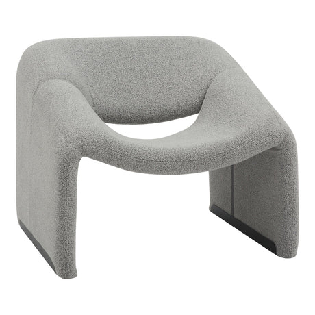 Fotoliu Clous boucle tesatura, Gri, 86x77x74 cm