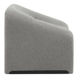 Fotoliu Clous boucle tesatura, Gri, 86x77x74 cm