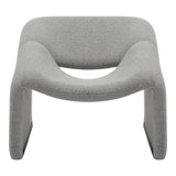 Fotoliu Clous boucle tesatura, Gri, 86x77x74 cm