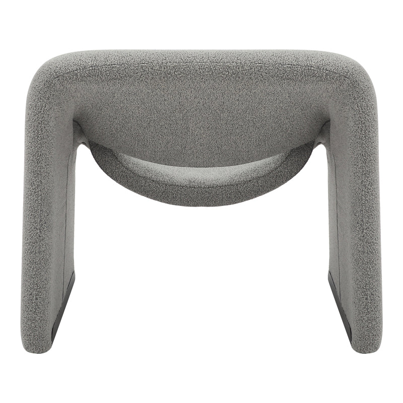 Fotoliu Clous boucle tesatura, Gri, 86x77x74 cm