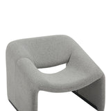 Fotoliu Clous boucle tesatura, Gri, 86x77x74 cm