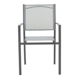 Fotoliu exterior Confidence, metal si textilene, 54x54x86 cm - Antracit