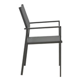 Fotoliu exterior Confidence, metal si textilene, 54x54x86 cm - Negru