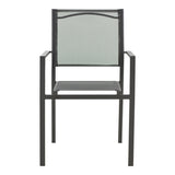 Fotoliu exterior Confidence, metal si textilene, 54x54x86 cm - Negru