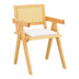 Fotoliu cu design elegant Winslow, Lemn de Rubberwood, Alb, 51x54x80 cm