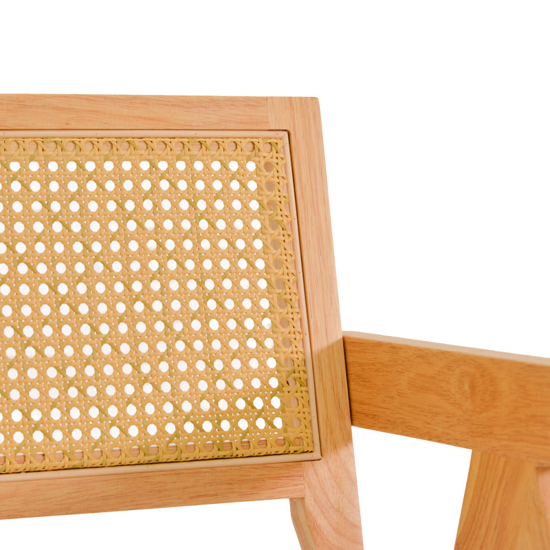 Fotoliu cu design elegant Winslow, Lemn de Rubberwood, Alb, 51x54x80 cm, foto produs 7