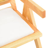Fotoliu cu design elegant Winslow, Lemn de Rubberwood, Alb, 51x54x80 cm
