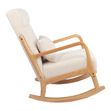 Fotoliu balansoar Edeldy, Tesatura, 102x66x99 cm - Crem